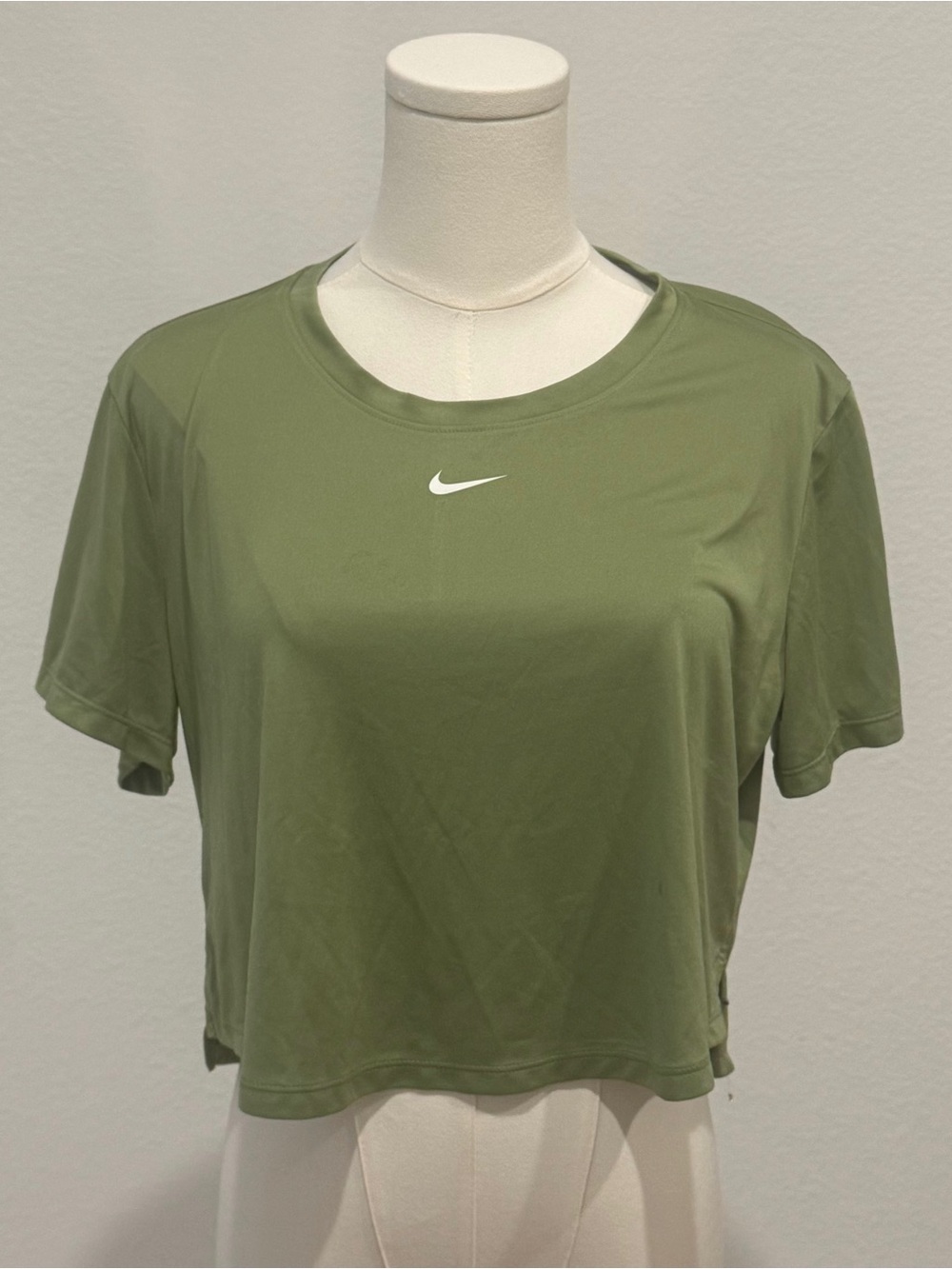 Nike Olive Green Crop Tee